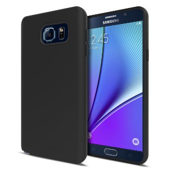 Galaxy Note 5 Case Centra TPU Case for Galaxy Note 5 15 mm Slim Design Matte Finish Custom Fit - Black