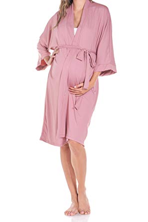 Beachcoco Women's Maternity Robe delivery/Nursing Made in USA