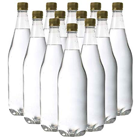Home Brew - Pack Of 24 - 1 Litre PET (Plastic) Clear Bottles With Gold Caps