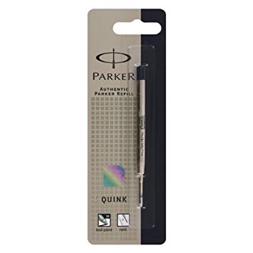 Parker QuinkFlow Ink Refill for Ballpoint Pens, Medium Point, Black (3031631PP)