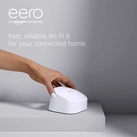 Amazon eero 6 dual-band mesh Wi-Fi 6 system | with built-in Zigbee smart home hub | 2-pack