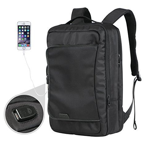 Lifewit 17.3 Inch Laptop Backpack with USB Charging Port Anti-theft Water Resistance Business College for Men