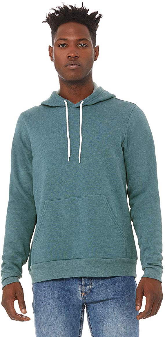 Bella   Canvas Unisex Poly-Cotton Fleece Pullover Hoodie Sweatshirt