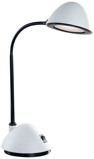 Lavish Home Bright Energy Saving LED Desk Lamp, White (21")