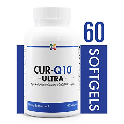 Stop Aging Now - CUR-Q10 ULTRA Curcumin CoQ10 Complex - High Antioxidant Curcumin Coenzyme Q10 Supplement - 60 Softgels