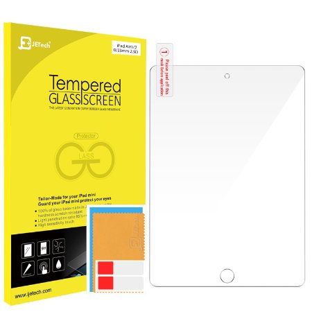 JETech iPad Air and iPad Pro 9.7 Tempered Glass Screen Protector Film Fits Apple iPad Air 1/2 and iPad Pro 9.7" - 0338