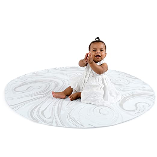 BooginHead Baby Newborn Toddler Kid SplatMat Floor Protection Swirl, Gray, Marble