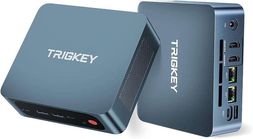 TRIGKEY Mini PC W11 Desktop 12th Gen Intel N100(4Core, Up to 3.4GHz) G5 16G DDR4 500G PCIE1 SSD Dual Ethernet Mini Computer, Support Micro Computer W10 Pro/WiFi 6/BT5.2/Dual 2.0 HDMI/Triple Output