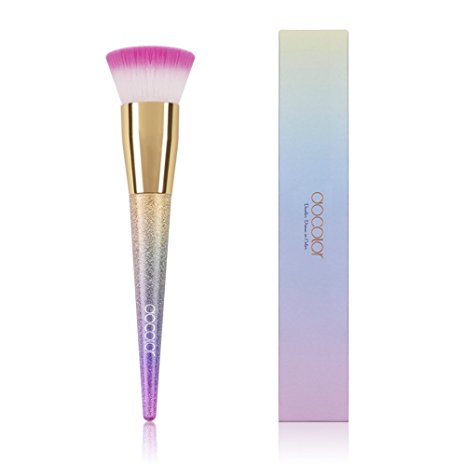 Docolor Make Up Brushes Fantasy Rainbow Makeup Brushes Flat Top Kabuki Foundation Brush (1 Piece)