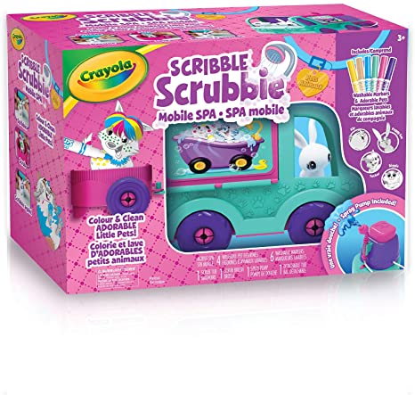 Crayola Scribble Scrubbie Pets Mobile Spa Playset Toy Kit