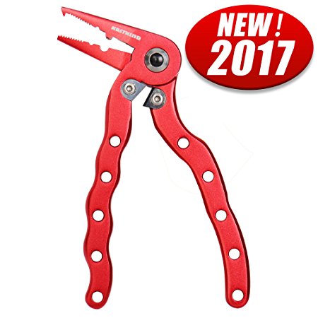 KastKing Falcon Angled Head Aluminum Fishing Pliers – Braid Cutters - Hook Remover - Line Cutter – Snap Ring Plier - Spring Loaded Super Sharp Tungsten Carbide Cutters