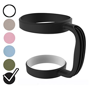 Superior Grip Tumbler Handle for 30 oz. Yeti, RTIC, SIC Tumblers, Eco-friendly, Ergonomic, Exclusive Colors to Customize Your Tumbler [Handle Only] (30 oz. Tumbler Handle, Blackfin)