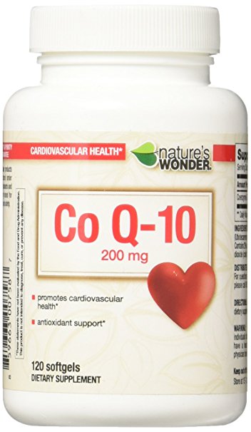 Nature's Wonder COQ10 200mg Nutritional Supplement, 120 Count