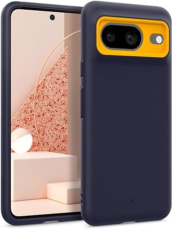 Caseology Nano Pop for Google Pixel 8 Case, [Two Tone Colour], Military Grade Drop Protection, Side Grip Patterns Phone Cover for Google Pixel 8 - Blueberry Navy