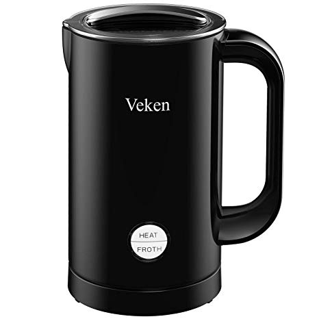 Veken Electric Milk Frother with Hot & Cold Function Milk Warmer & Heater for Cappuccinos/Lattes/Hot Chocolate/Matcha (Upgraded Version)