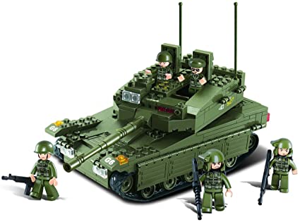 Sluban M38-B0305 Army Merkava Tank with 5 Mini Figures (344 Pieces)