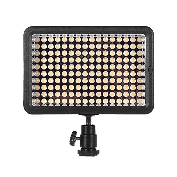 Andoer 160 LED Video Light Dimmable 5600K CRI 95  Camera Fill Light with Color Filter for Canon Nikon Sony Pentax Olympus DSLR Camera Camcorder