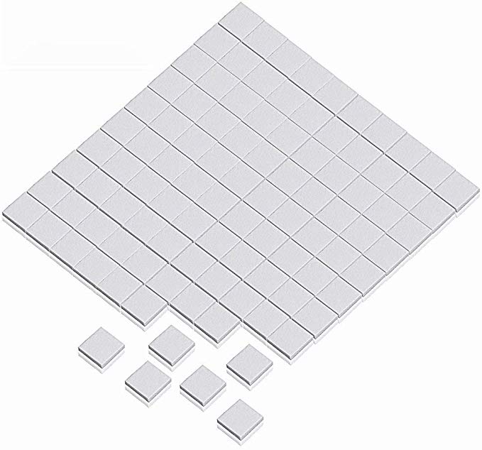 Wathai Off-White 100pcs 10x10x1mm Thermal pad For GPU CPU PS3 PS2 Heatsink Cooling Silicone Pad