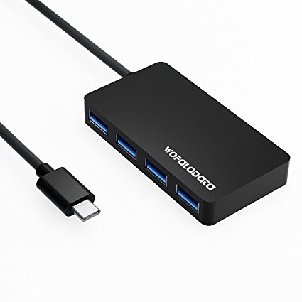 Type C 3.0 to 4-Port USB 3.0 Hub for New Macbook Pro 2016 Chromebook Pixel and other USB-C Compatible Devices PC Computer Laptop