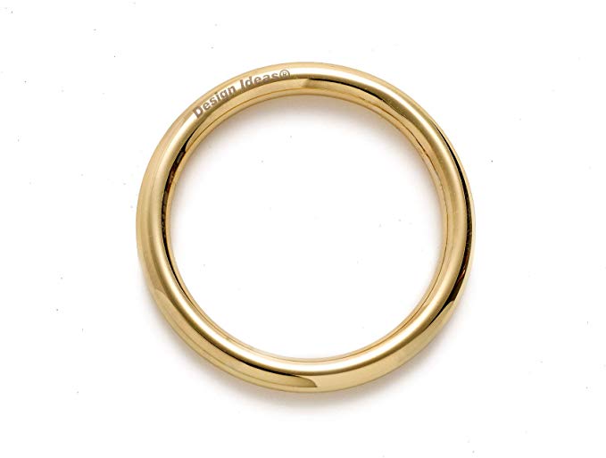 Design Ideas Toro Tissue Ring, 4" Diameter Stainless Steel Kleenex Dispenser (Brass)