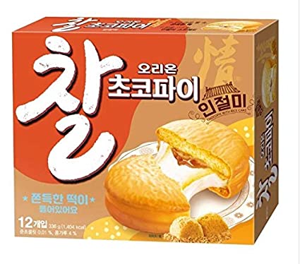 Orion Chal Choco Pie with Injeolmi(Korean Rice Cake) 12Packs 초코파이 인절미
