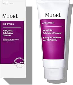 Murad AHA/BHA Exfoliating Cleanser - Hydration Exfoliating & Moisturizing Salicylic, Lactic and Glycolic Acid Face Wash - Creamy Skin Smoothing Treatment Backed by Science, 200ml