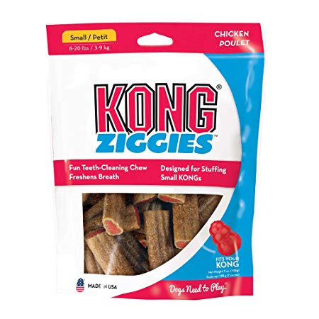 KONG - Ziggies - Teeth Cleaning Dog Treats - Chicken Flavor (Best Used Classic Rubber Toys)