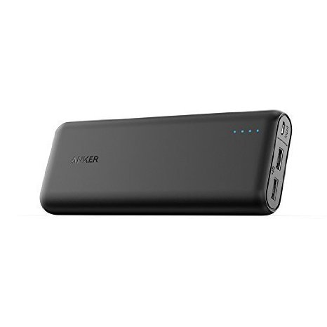 Anker 20000mAh Portable Charger PowerCore 20100 - Ultra High Capacity Power Bank with 4.8A Output, PowerIQ Technology for iPhone, iPad & Samsung Galaxy & More - Black