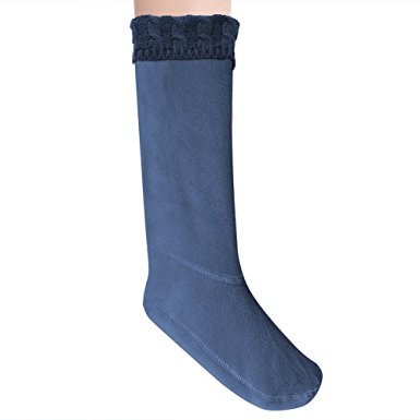 Anzermix® Women's Fleece Cable Knitted Liners Rain Boot Socks
