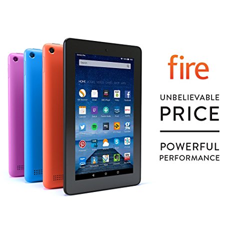 Fire Tablet, 7" Display, Wi-Fi, 8 GB (Black)