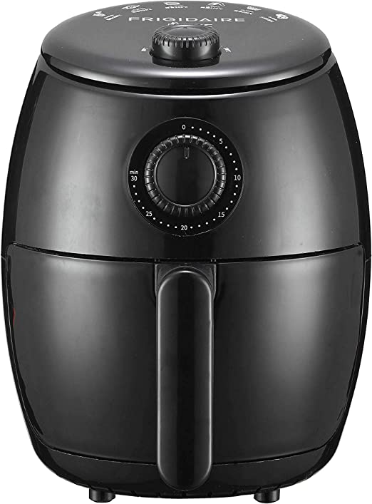 FRIGIDAIRE EAF180-BLACK, 1.8 Qt Air Fryer-Oil-Free Healthy Cooking-Digital Controls-Removable, Dishwasher-Safe Pan and Tray, 1.8qt, Black