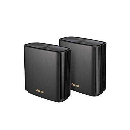 ASUS ZenWiFi AX Whole-Home Tri-Band Mesh WiFi 6 System (XT8) - 2 Pack, Coverage up to 5,500 sq.ft or 6 Rooms, 6.6Gbps, WiFi, 3 SSIDs, Life-time Free Network Security and Parental Controls, 2.5G Port