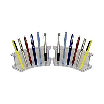 Adir Acrylic 6 Pen Vertical Premium Pen Display Stand - Pack of 2