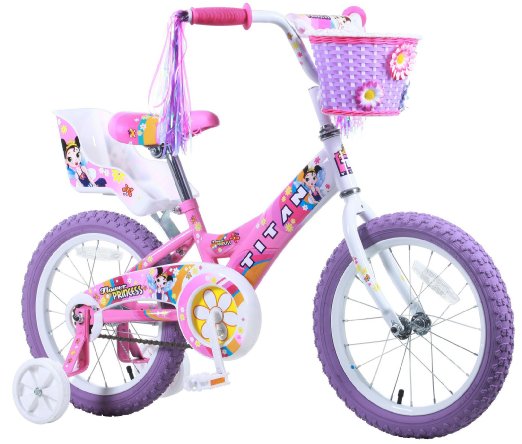 Titan Girls Flower Princess BMX Bike Pink 16-Inch