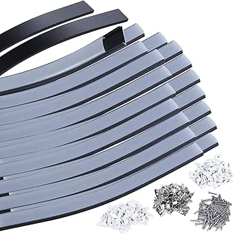 Muzata 20Pack 3.3FT/1M Bendable Black LED Channel with Milky White Cover Flexible Aluminum LED Diffuser Channel LED Strip Light Diffuser U106 BW 1M