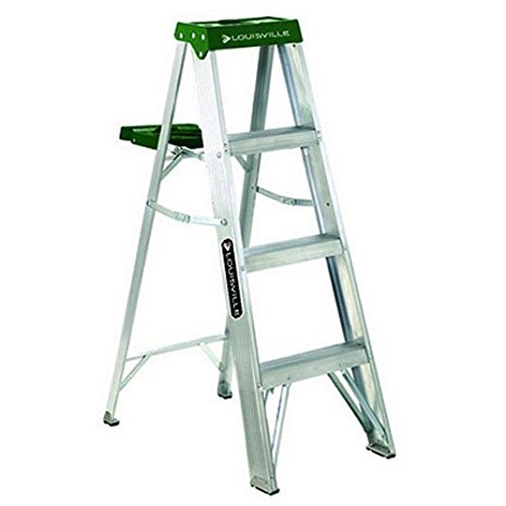 Louisville Ladder AS4004 225-Pound Duty Rating Aluminum Stepladder, 4-Foot