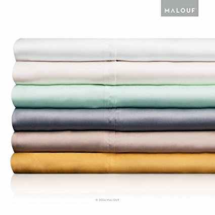 WOVEN TENCEL Sheet Set - Silky Soft, Refreshing and Eco-Friendly - Cal King Sheets - White - 4pc