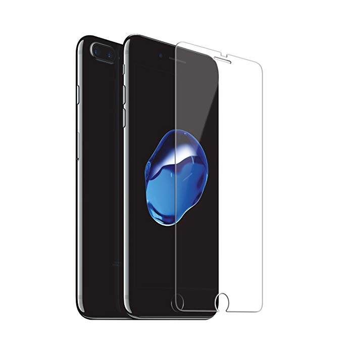 REVELES iPhone 8/7Plus Screen Protector[2-Pack], Tempered Glass Screen Protector iPhone 8 Plus/7 Plus [Anti-Fingerprint] [High Clear] [Easy-installation]