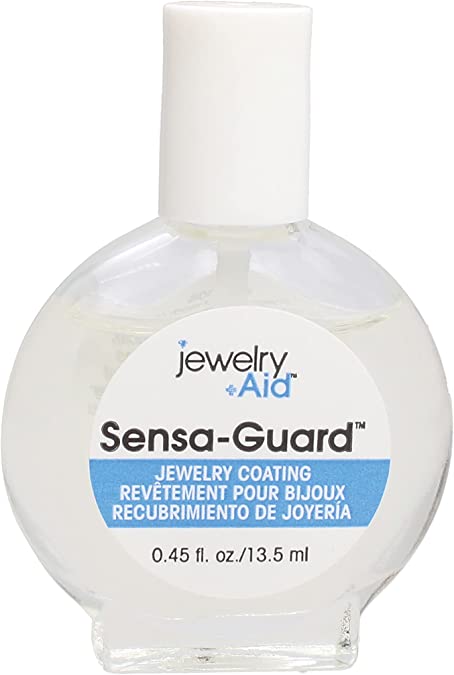 The Beadsmith Jewelry Aid Sensa-Guard 0.45 fl. oz - Brush Cap - Clear Coating – Protector for Sensitive Skin Against Jewelry Irritation