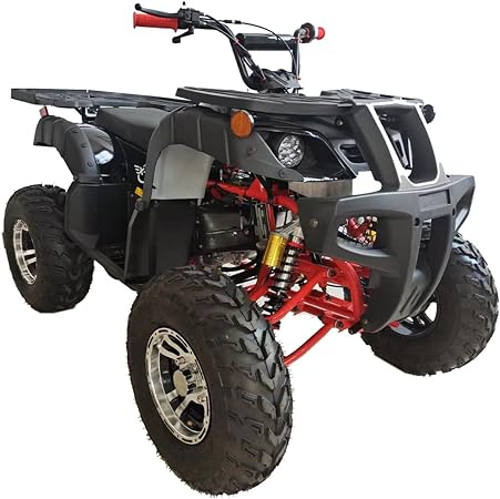 X-PRO 200 Adult ATV with Automatic Transmission w/Reverse, Big 23"/22" Aluminium Rim Wheels! (Black)