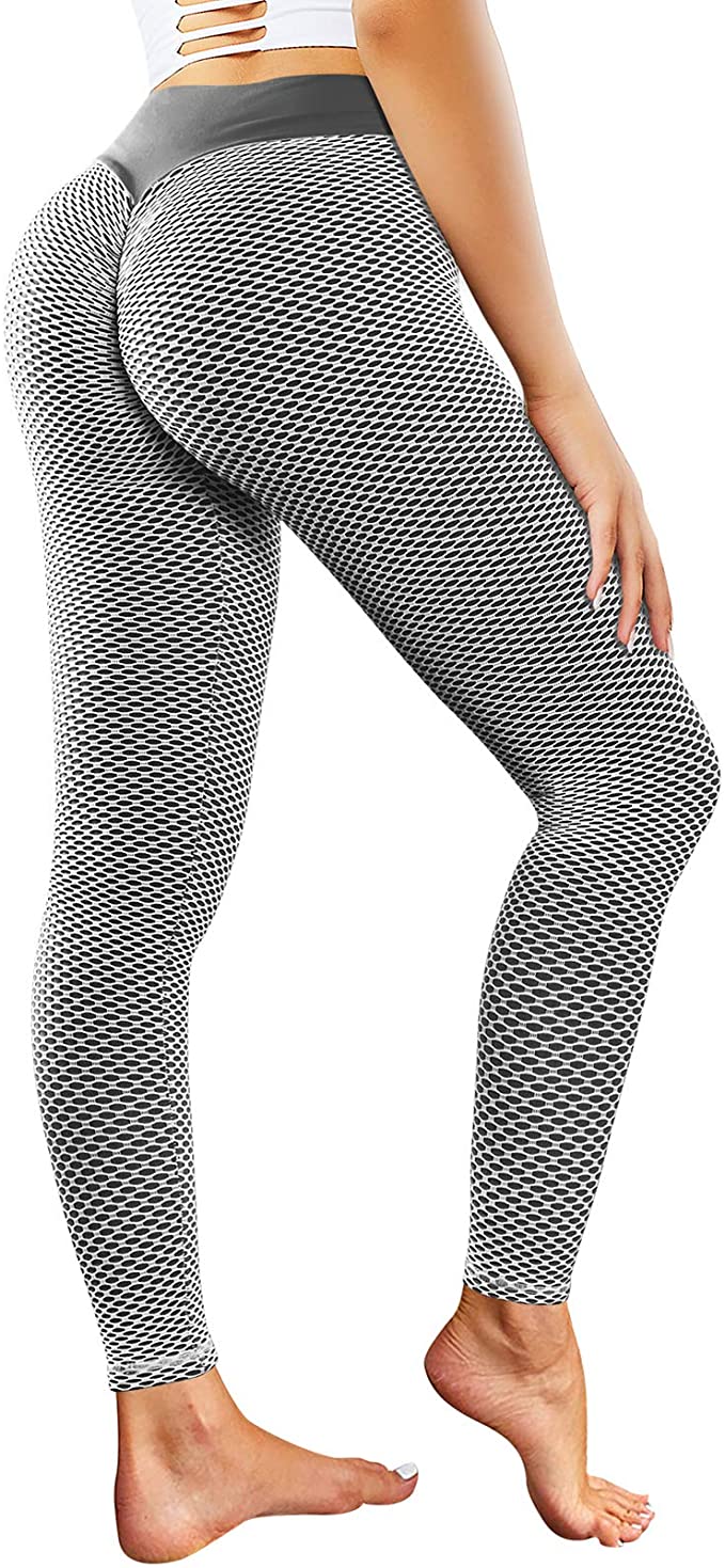 Cimkiz Leggings for Women Butt Lifting Leggings Anti Cellulite High Waist Yoga Pants Tummy Control