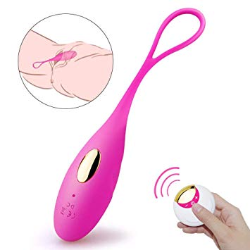 USB Rechargeable Wireless Remote Control Vibrating Silicone Bullet Clitoris Egg 10-Frequency Pleasure Adult Sex Toys Vagina Stimulator Massager Vibe for Women or Couples (Pink)