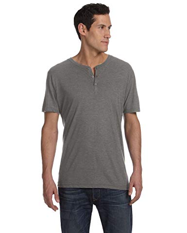 Bella   Canvas Men's Triblend Short-Sleeve Henley