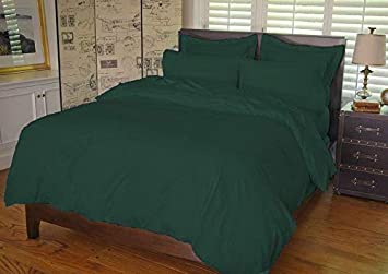 Warm Things Home 300 Thread Count Cotton Sateen Duvet Cover Green/Oversized King