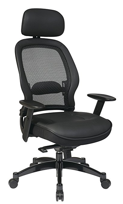 Mesh Leather Chair with Headrest