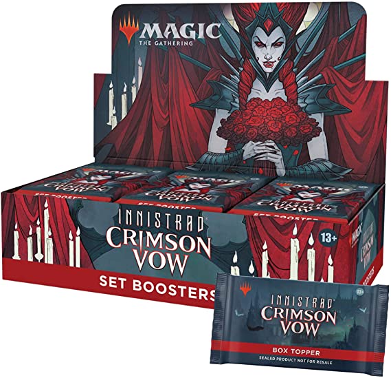 Magic: The Gathering Innistrad: Crimson Vow Set Booster Box | 30 Packs   Dracula Box Topper (361 Magic Cards)