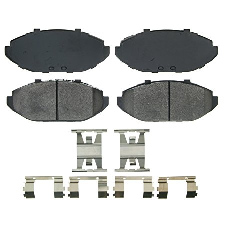 Wagner QuickStop ZX748 Semi-Metallic Disc Pad Set Includes Pad Installation Hardware, Front