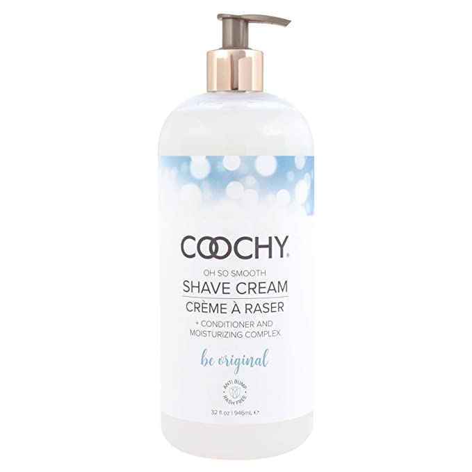 Coochy Water Based Shave Cream Skin Protection OH SO ORIGINAL (Safe for All Body Parts Including Face and Intimate Areas) - Size 32 Oz