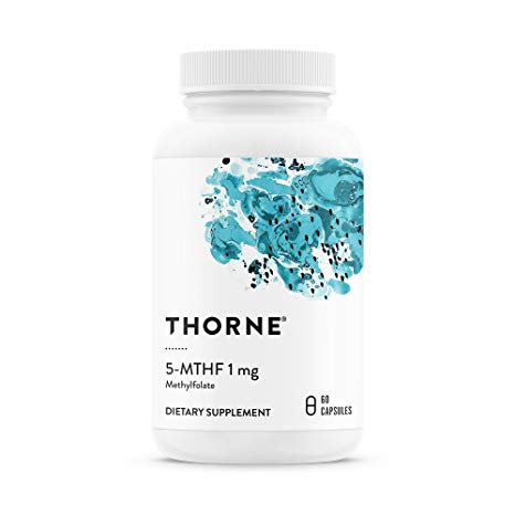 Thorne Research - 5-MTHF 1 mg Folate - Active Vitamin B9 Folate Supplement - 60 Capsules