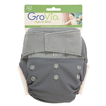 GroVia - Shell Loop Closure Baby Diaper with Waterproof Layer - Cloud